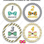 Бебешки стикери за всеки месец „Бебешки месечинки“