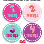 Бебешки стикери за всеки месец „Бебешки месечинки“