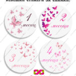 Бебешки стикери за всеки месец „Бебешки месечинки“