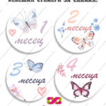 Бебешки стикери за всеки месец „Бебешки месечинки“