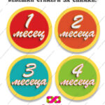 Бебешки стикери за всеки месец „Бебешки месечинки“