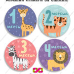 Бебешки стикери за всеки месец „Бебешки месечинки“